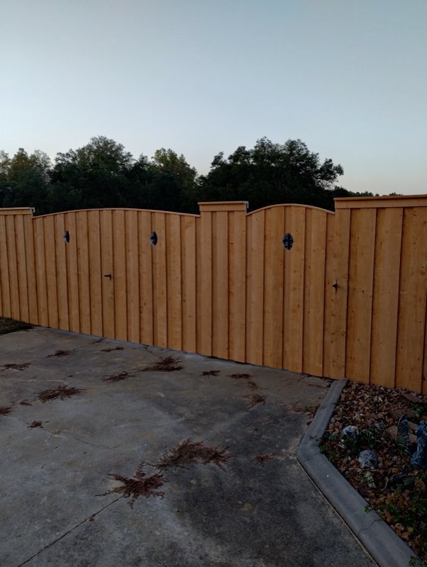 Randy Taylor Fence cedar fence with decorative gate detail
