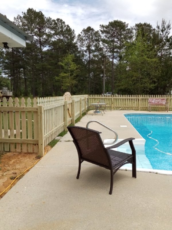 Randy Taylor Fence white picket fence around pool
