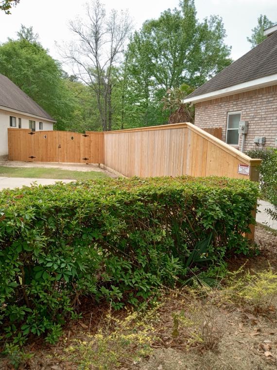 Randy Taylor Fence cedar privacy fence with gate